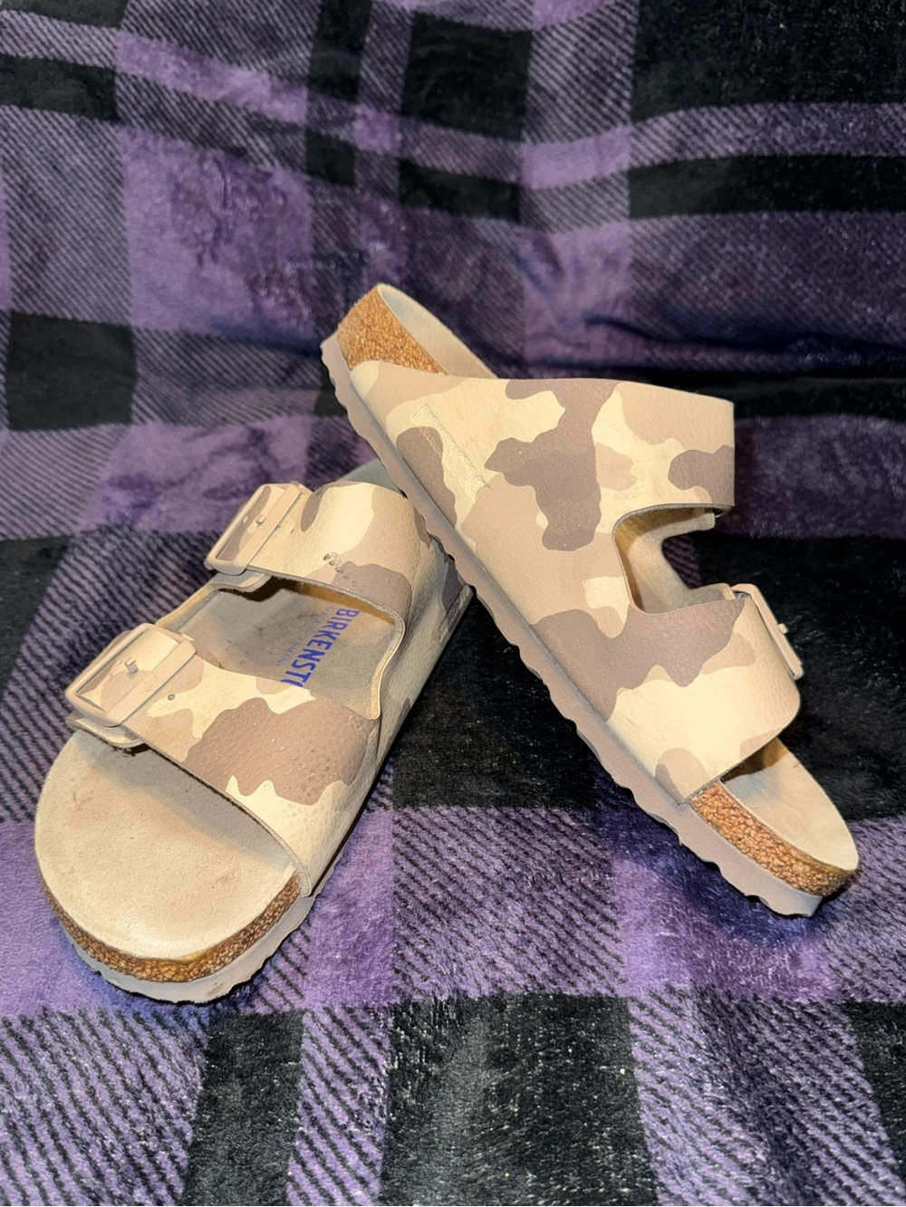 Birkenstock Arizona Double Strap Sandals - Beige Camouflage